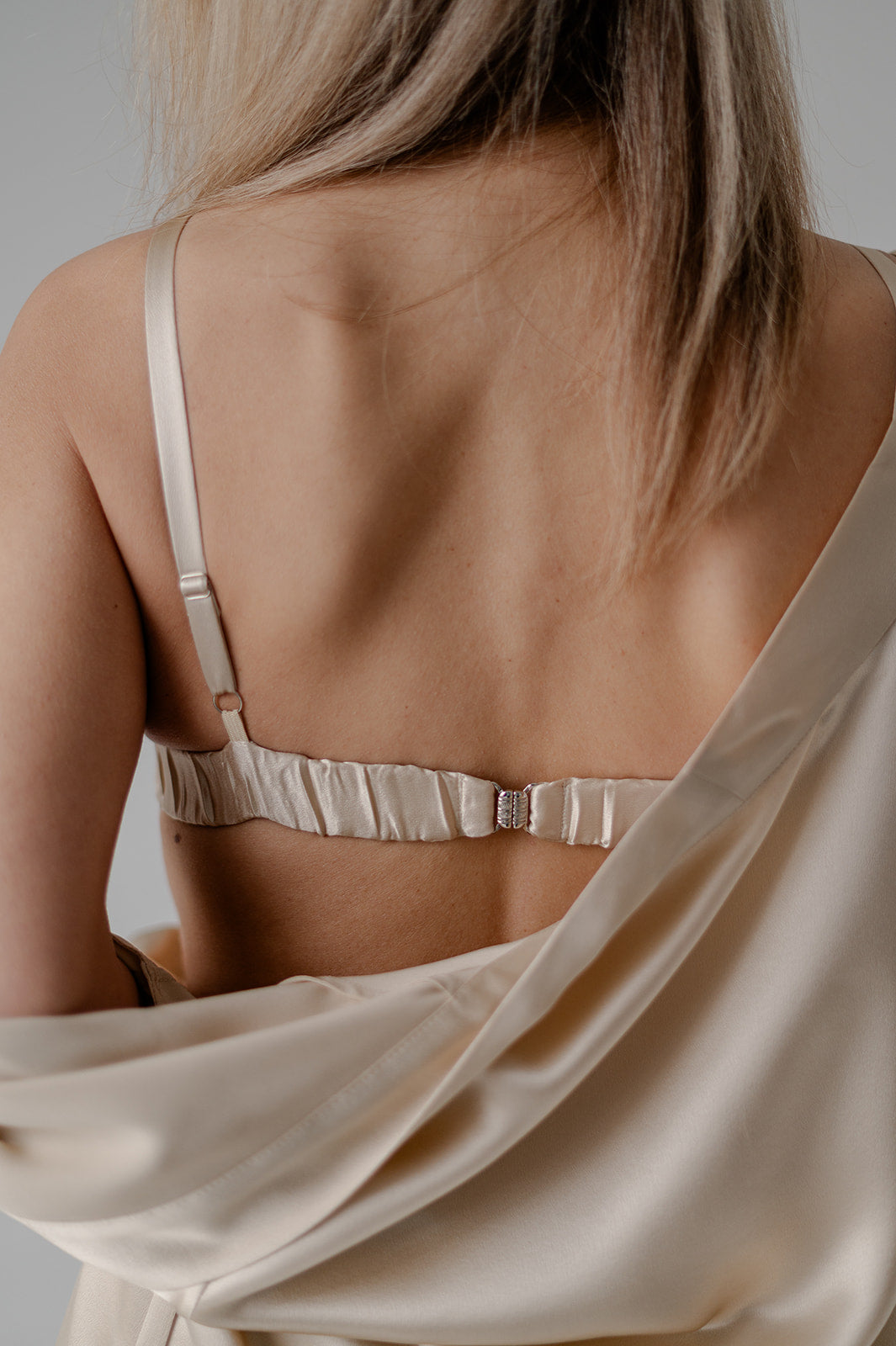 25 Momme Pure Mulberry Silk Bra - Golden Champagne