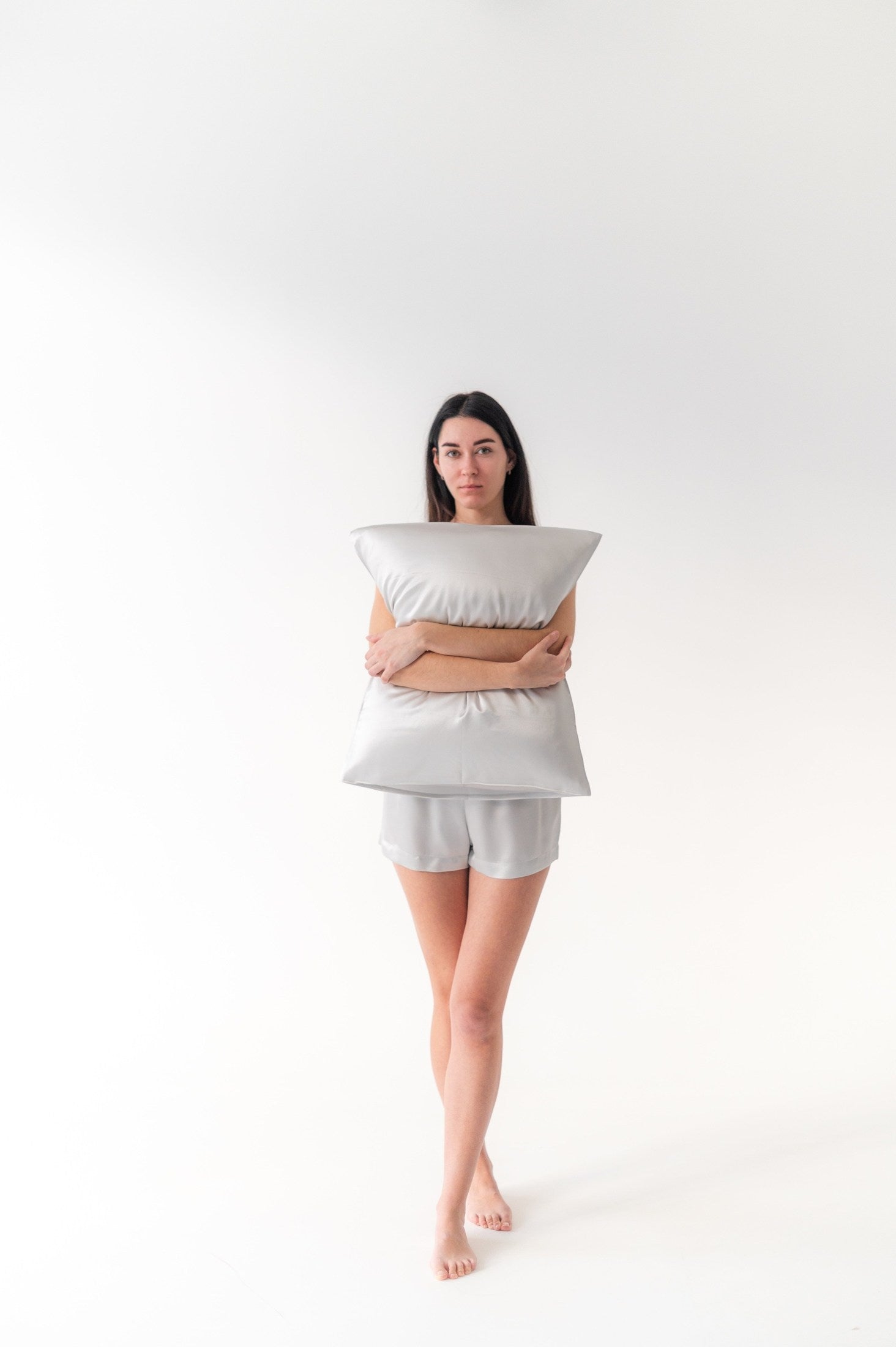 25 Momme Envelope Silk Pillowcase - Stardust Silver
