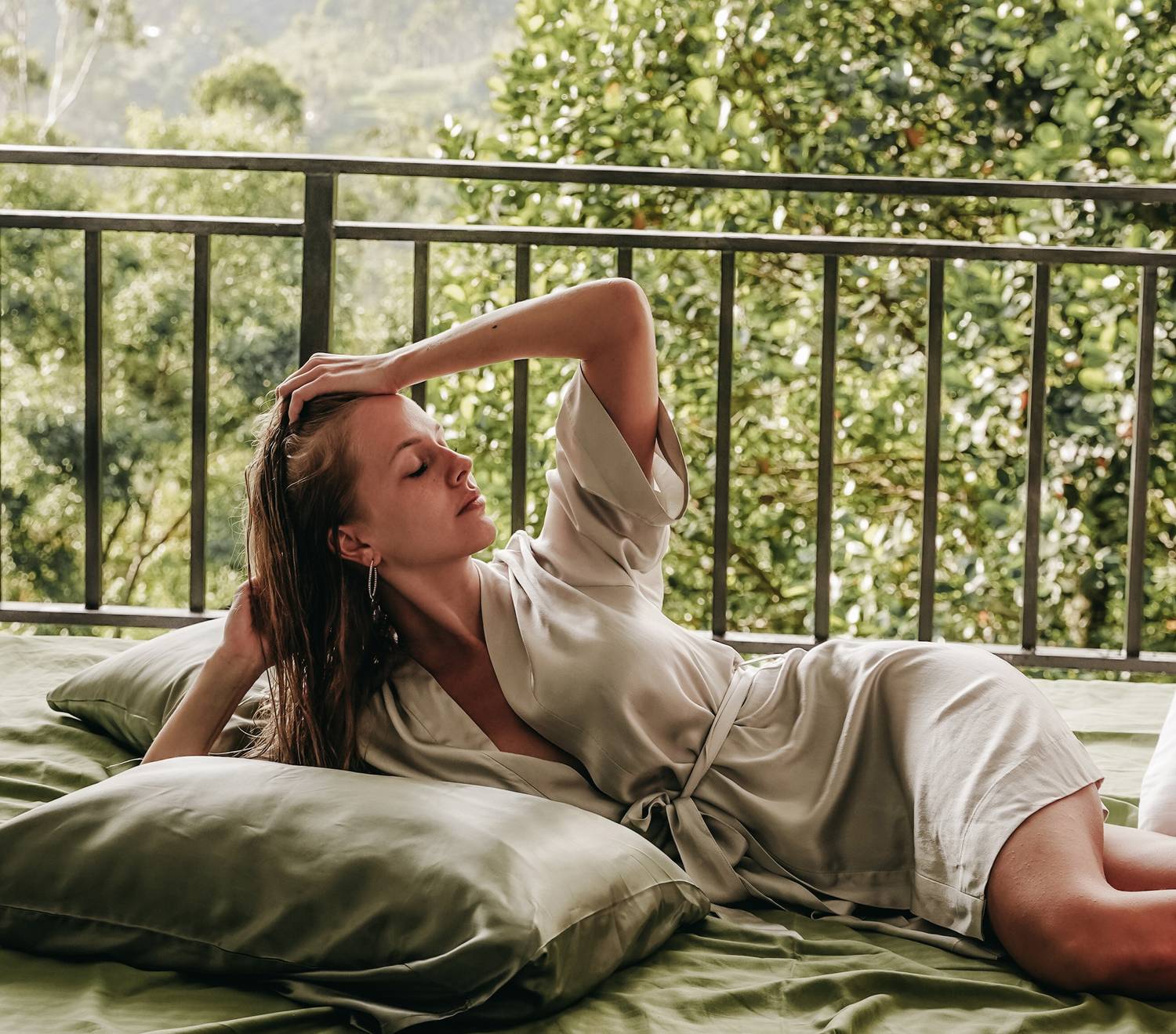 premium silk robe for women