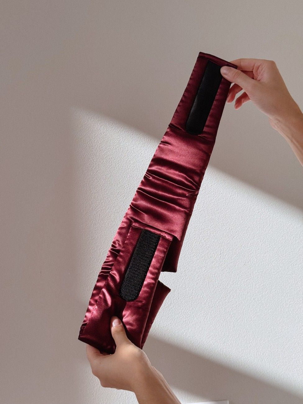 large mulberry silk sleep mask in bordeaux color