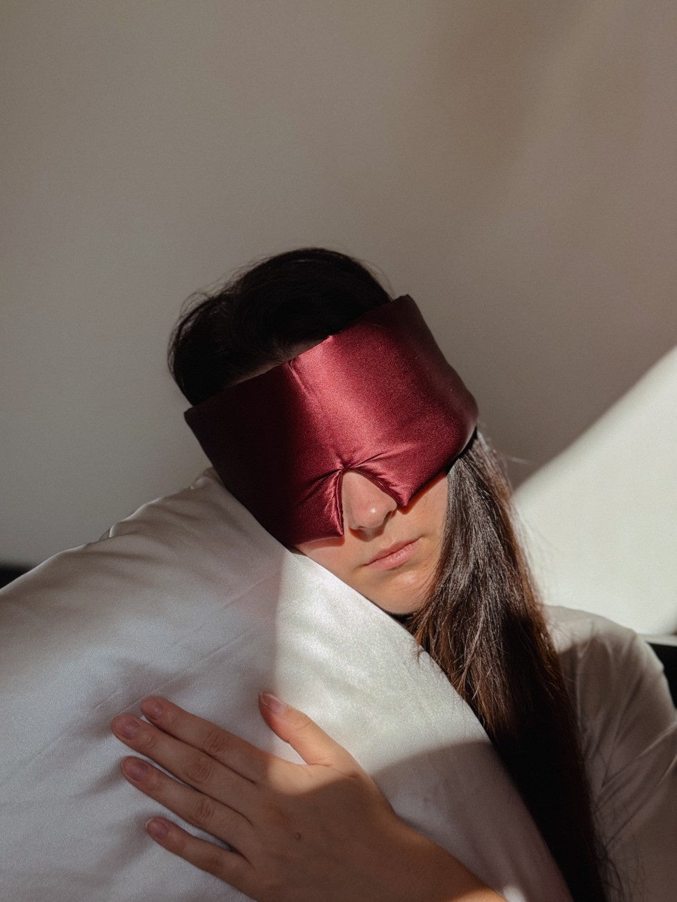 premium large silk eye mask for calm sleep