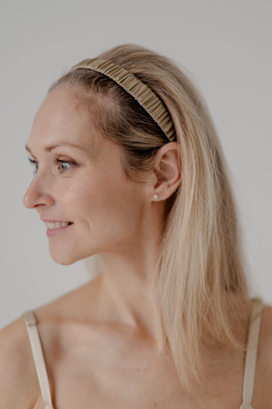 Minimal Natural Silk Headband - Desert Dune Color