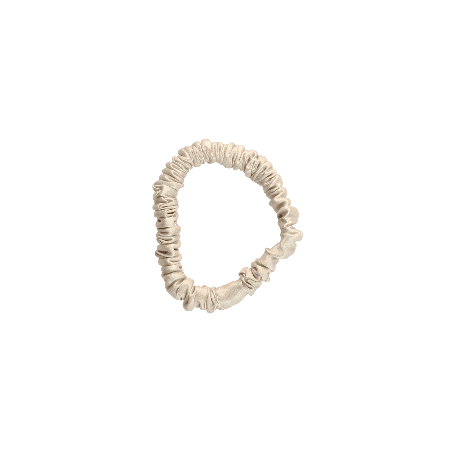 Small Pure Silk Scrunchie for Gentle Hold