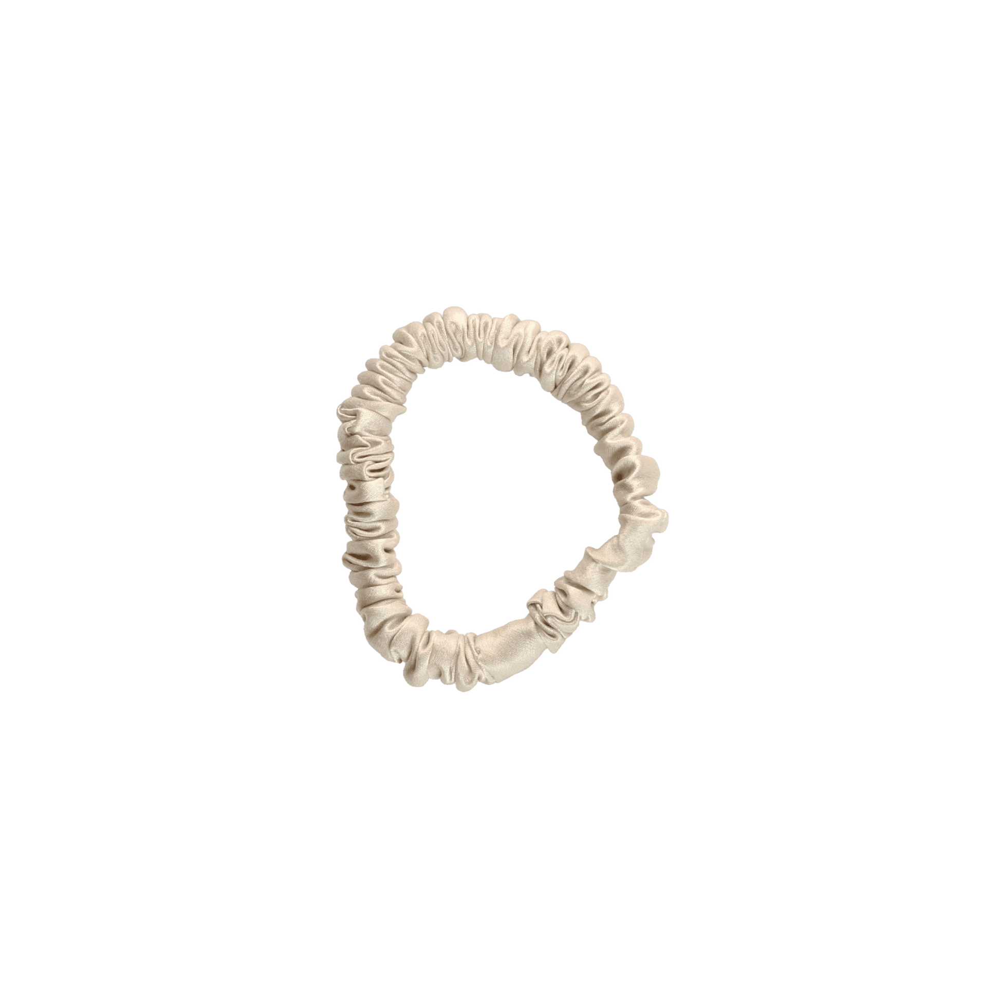 Small Pure Silk Scrunchie for Gentle Hold