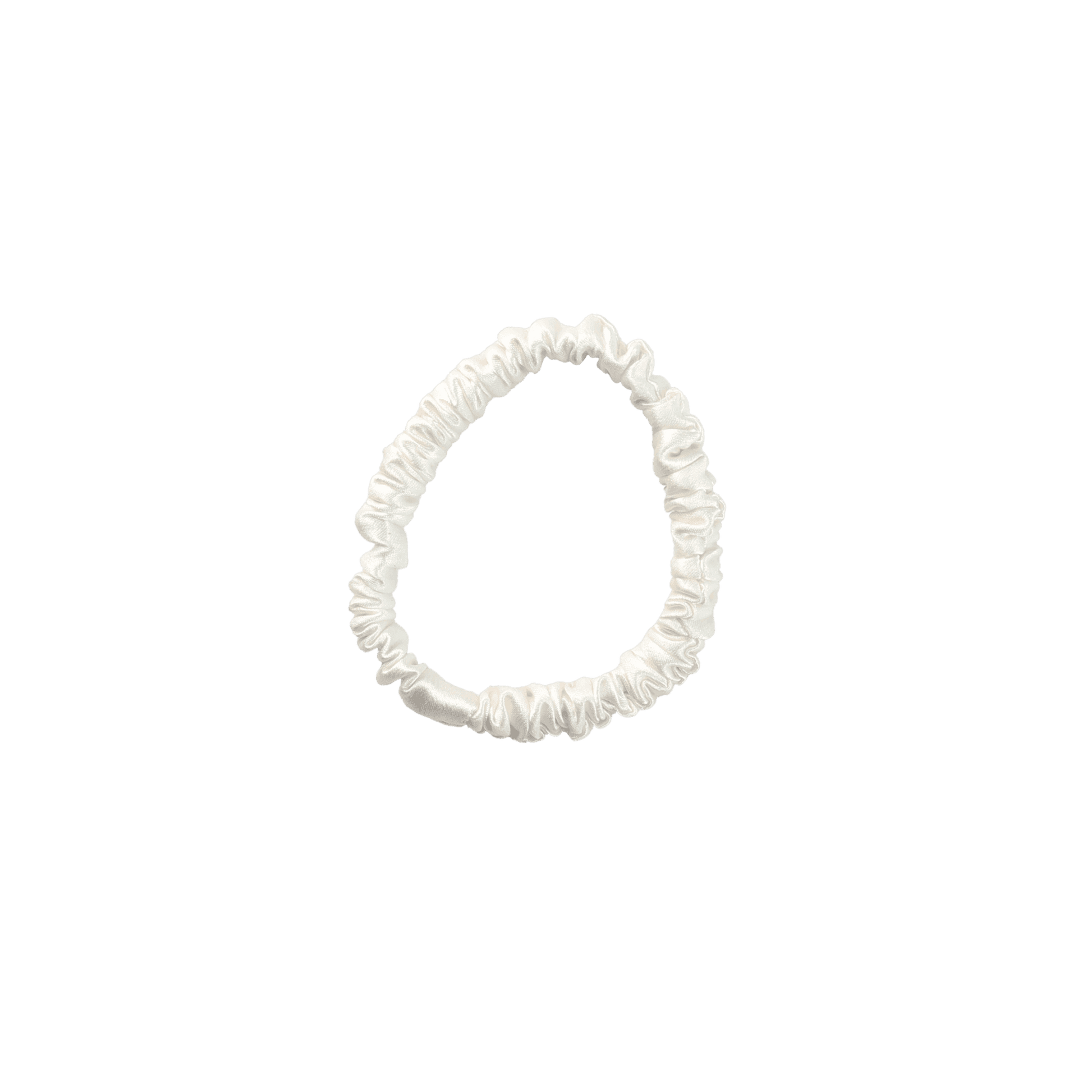 Small Pure Silk Scrunchie for Gentle Hold