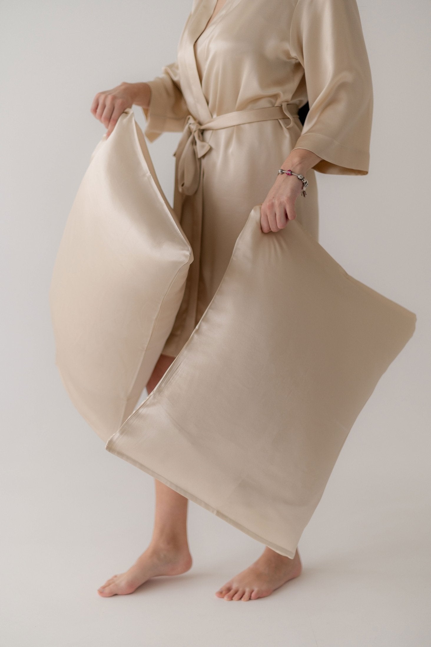 25 Momme Envelope Silk Pillowcase - Golden Champagne