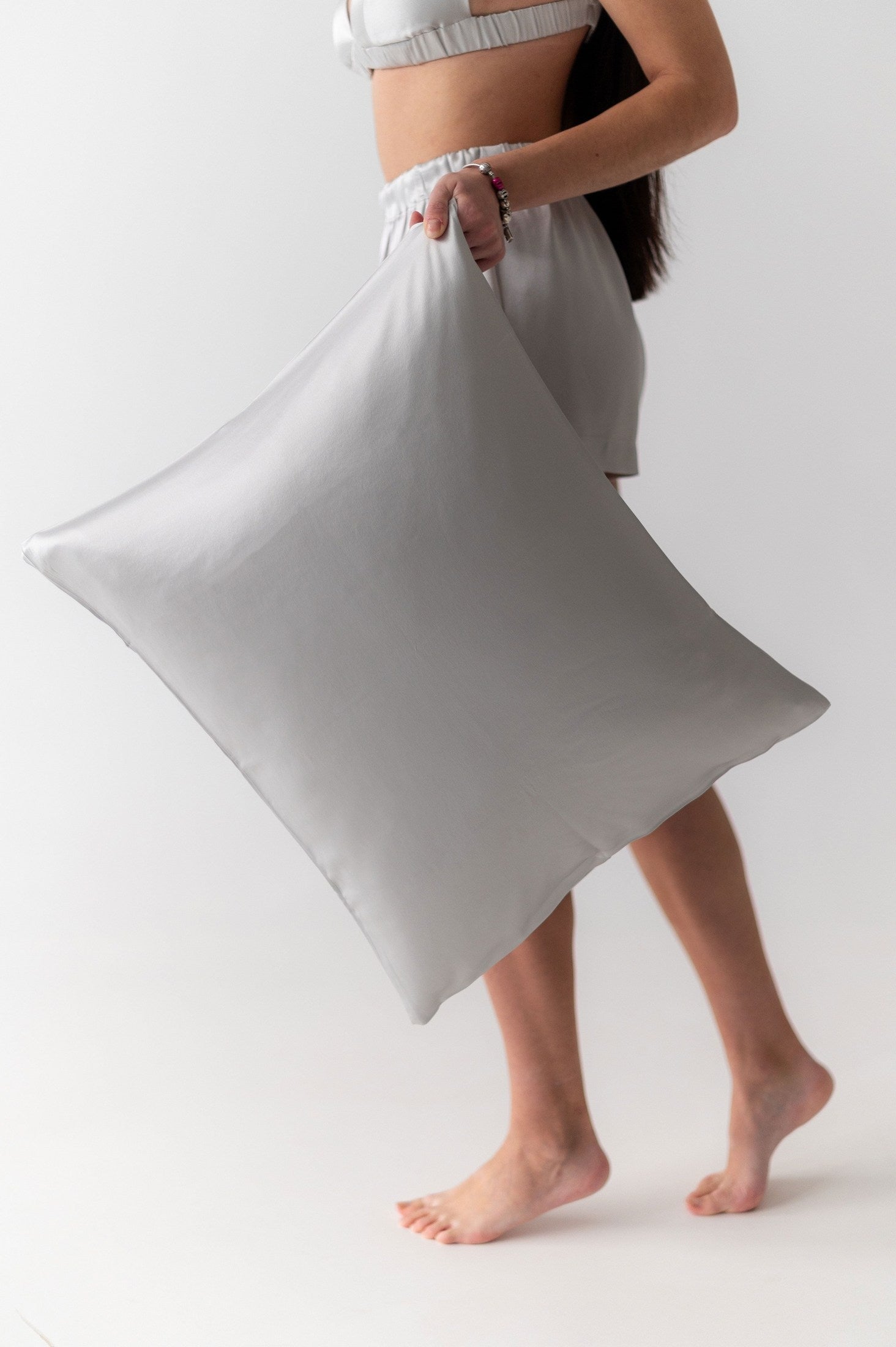 25 Momme Envelope Silk Pillowcase - Stardust Silver