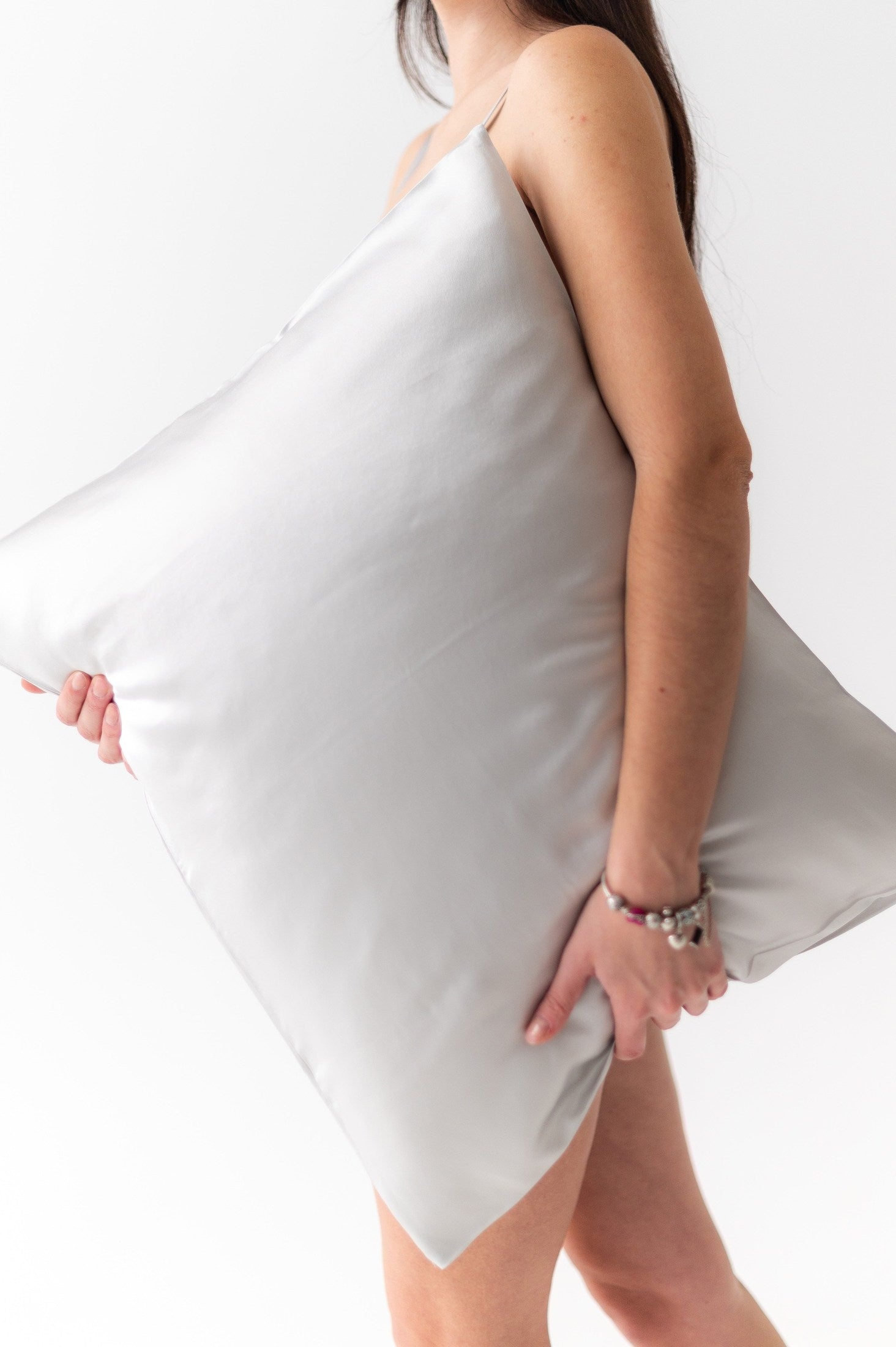 25 Momme Envelope Silk Pillowcase - Stardust Silver