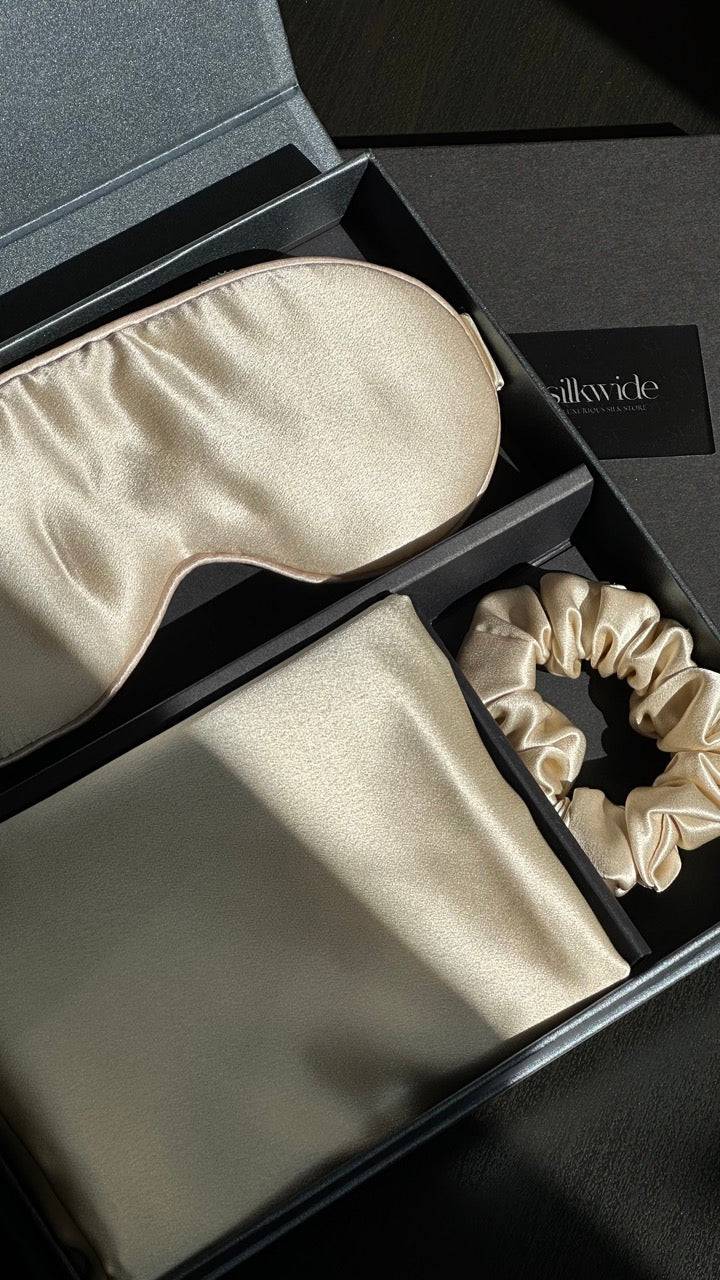 Mulberry Silk Sleep Set - Golden Champagne