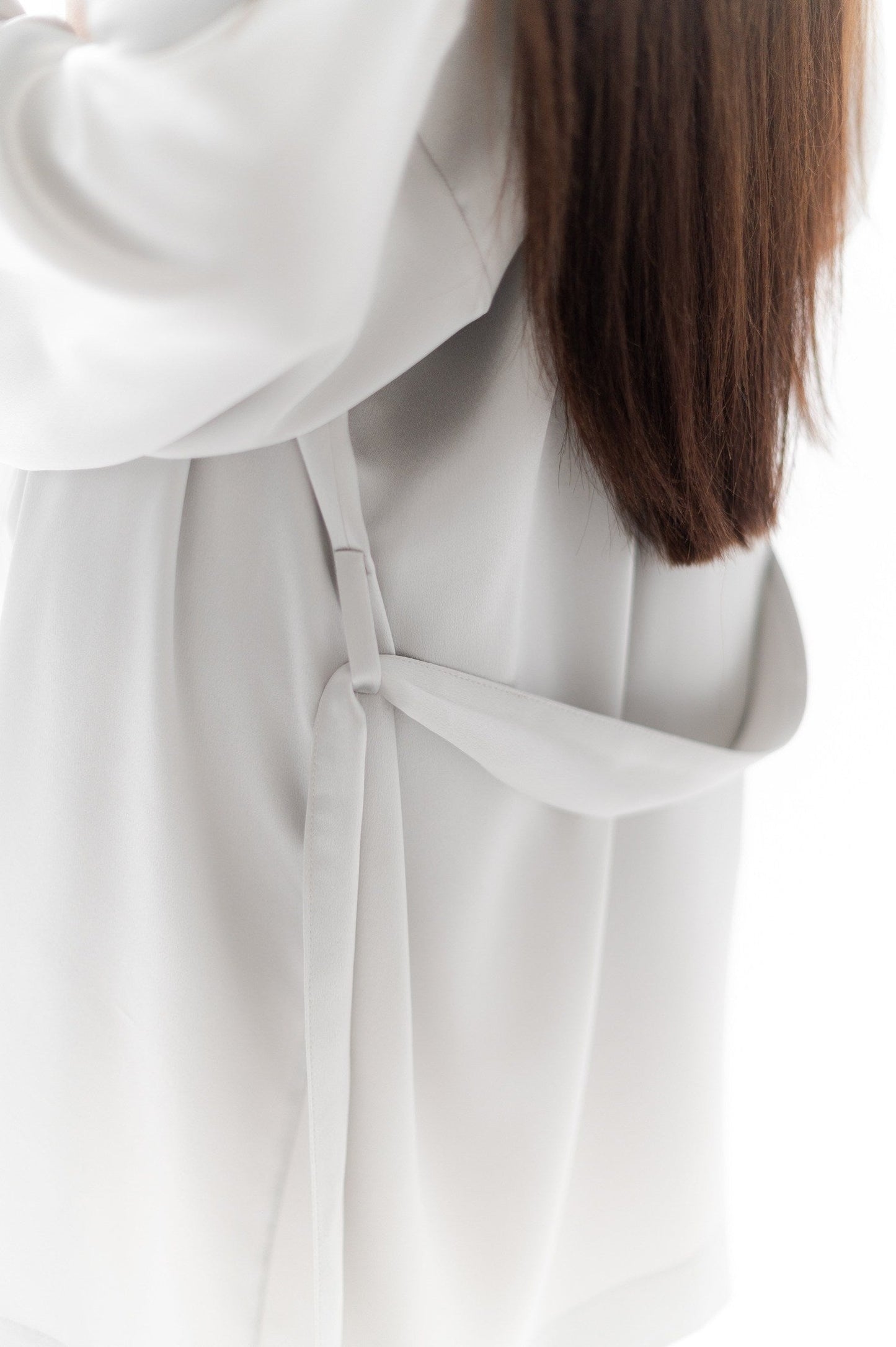 25 Momme Mulberry Silk Robe - Stardust Silver