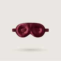 3D contoured LashProtect silk sleep mask in Bordeaux, protects eyelashes, 100% mulberry silk, 23 momme – SilkWide