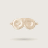3D contoured LashProtect silk sleep mask in Golden Champagne, protects eyelashes, 100% mulberry silk, 23 momme – SilkWide