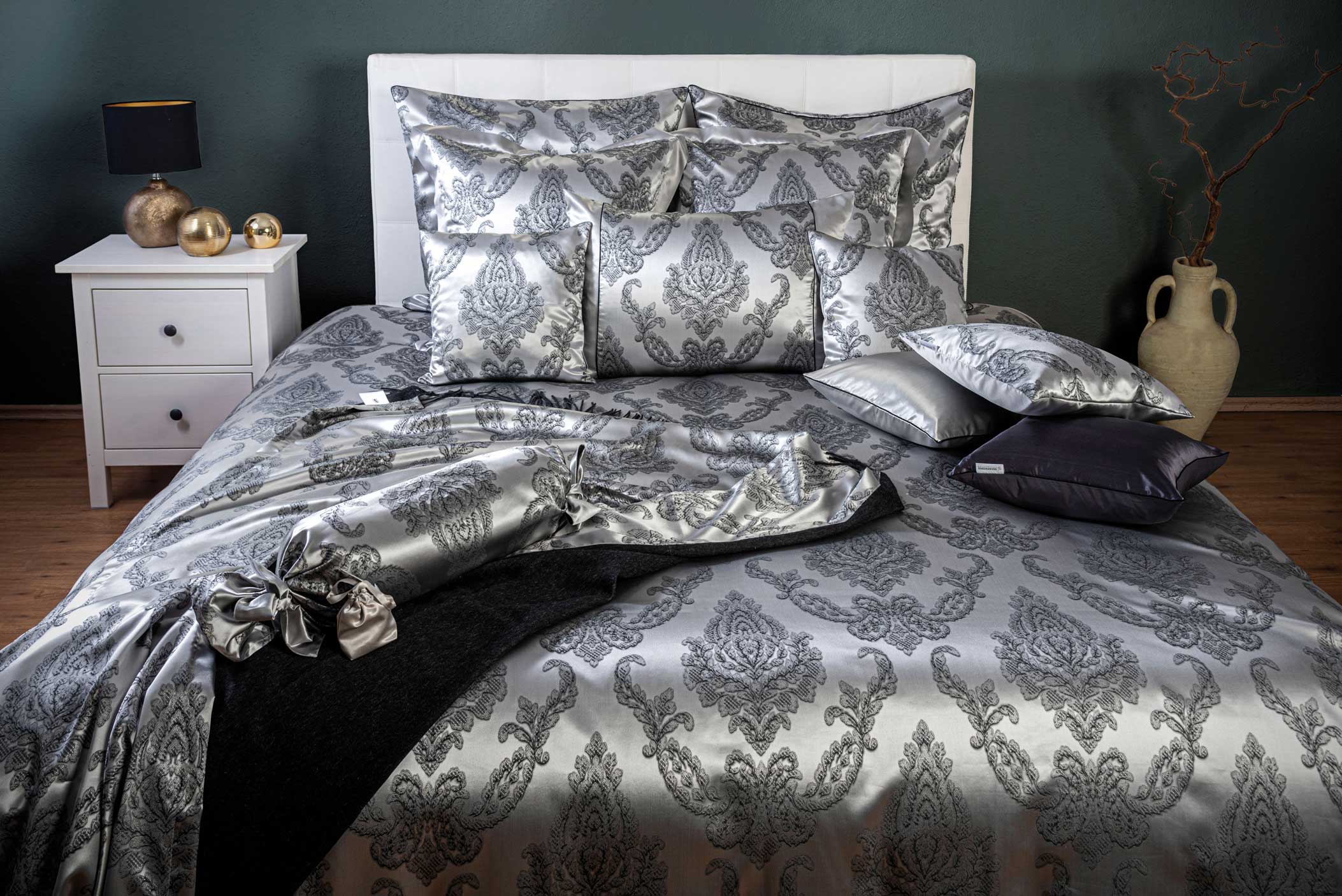Jacquard Silk Duvet Cover Set - Aviano