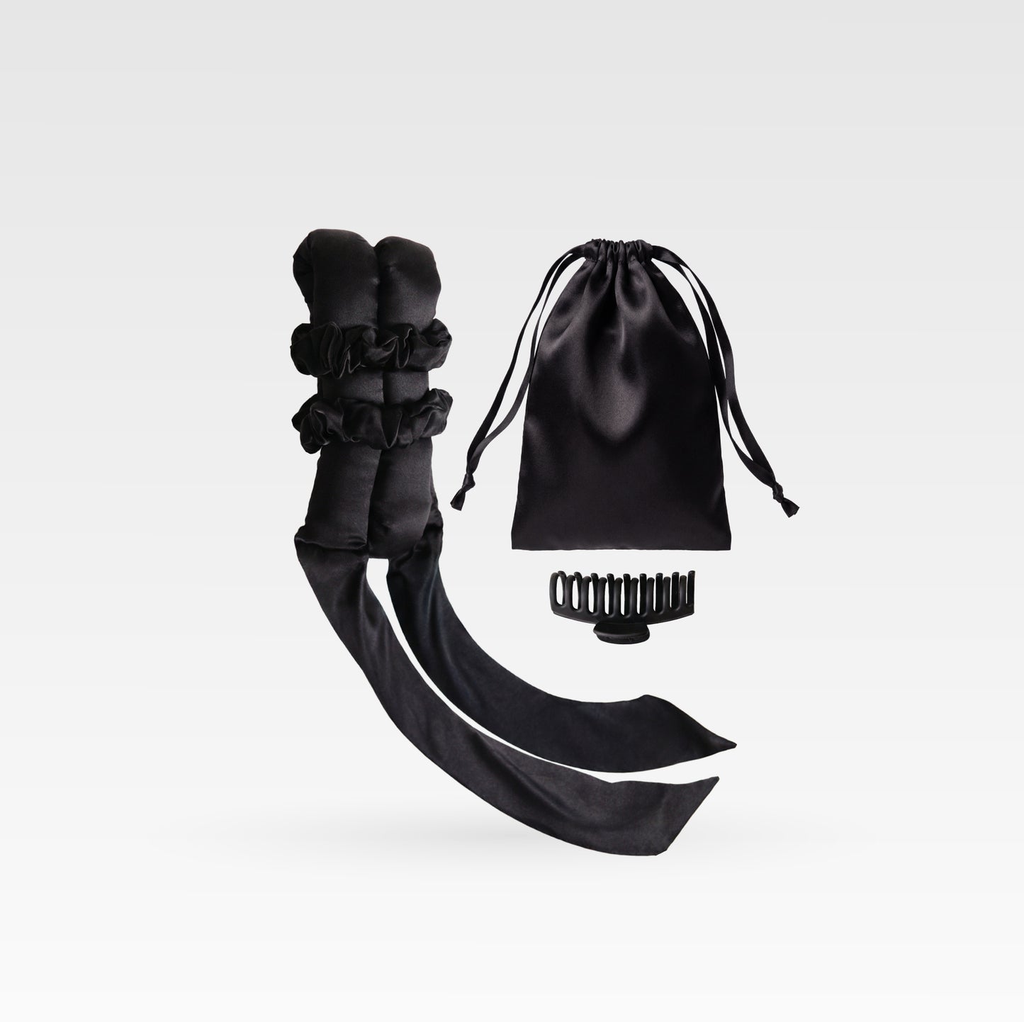 Rizador de pelo sin calor de seda - Negro