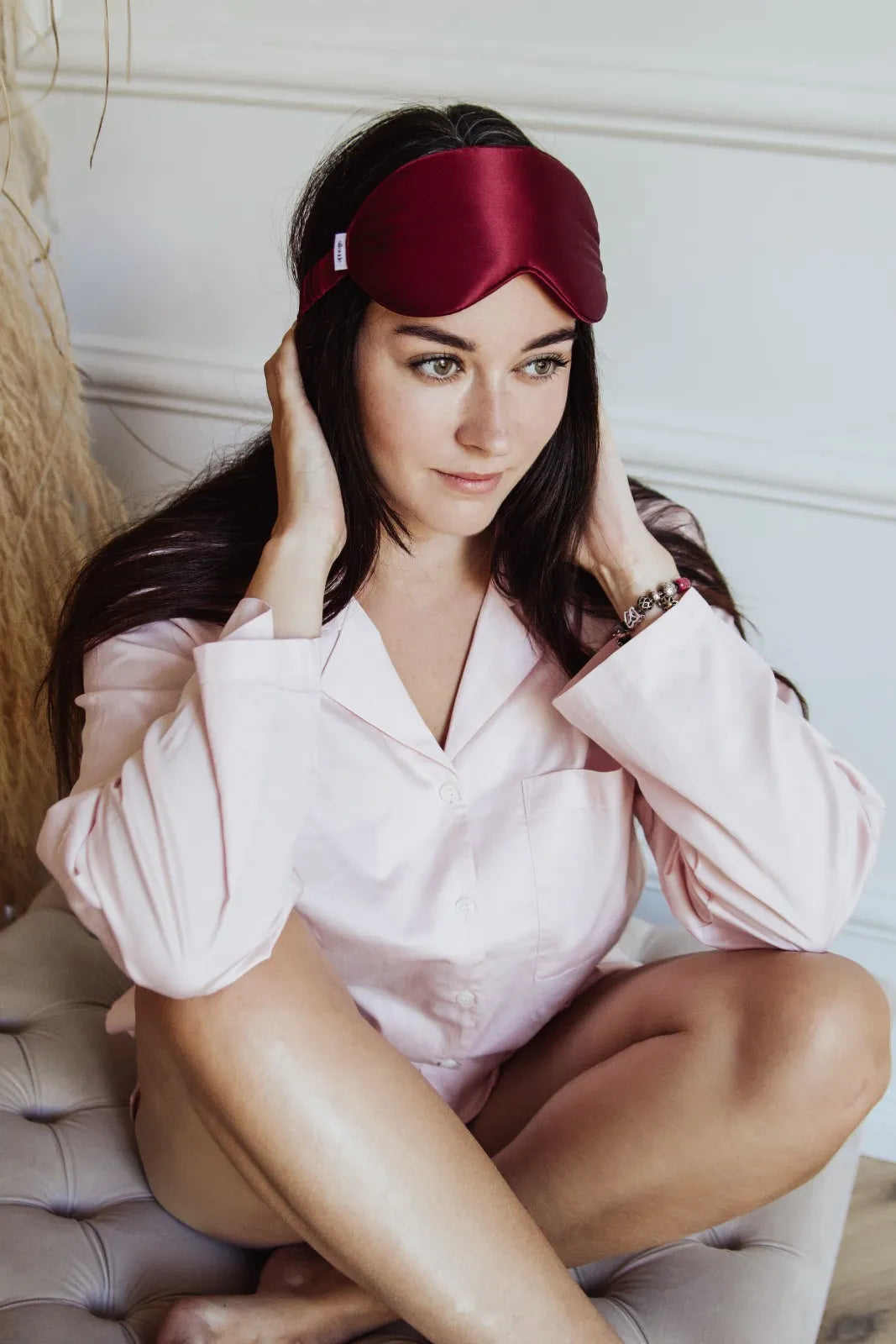 Premium LashProtect Silk Sleep Mask - Bordeaux