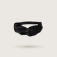 Casual twisted knot silk headband in Midnight Black, 100% mulberry silk, 23 momme, OEKO-TEX certified – SilkWide