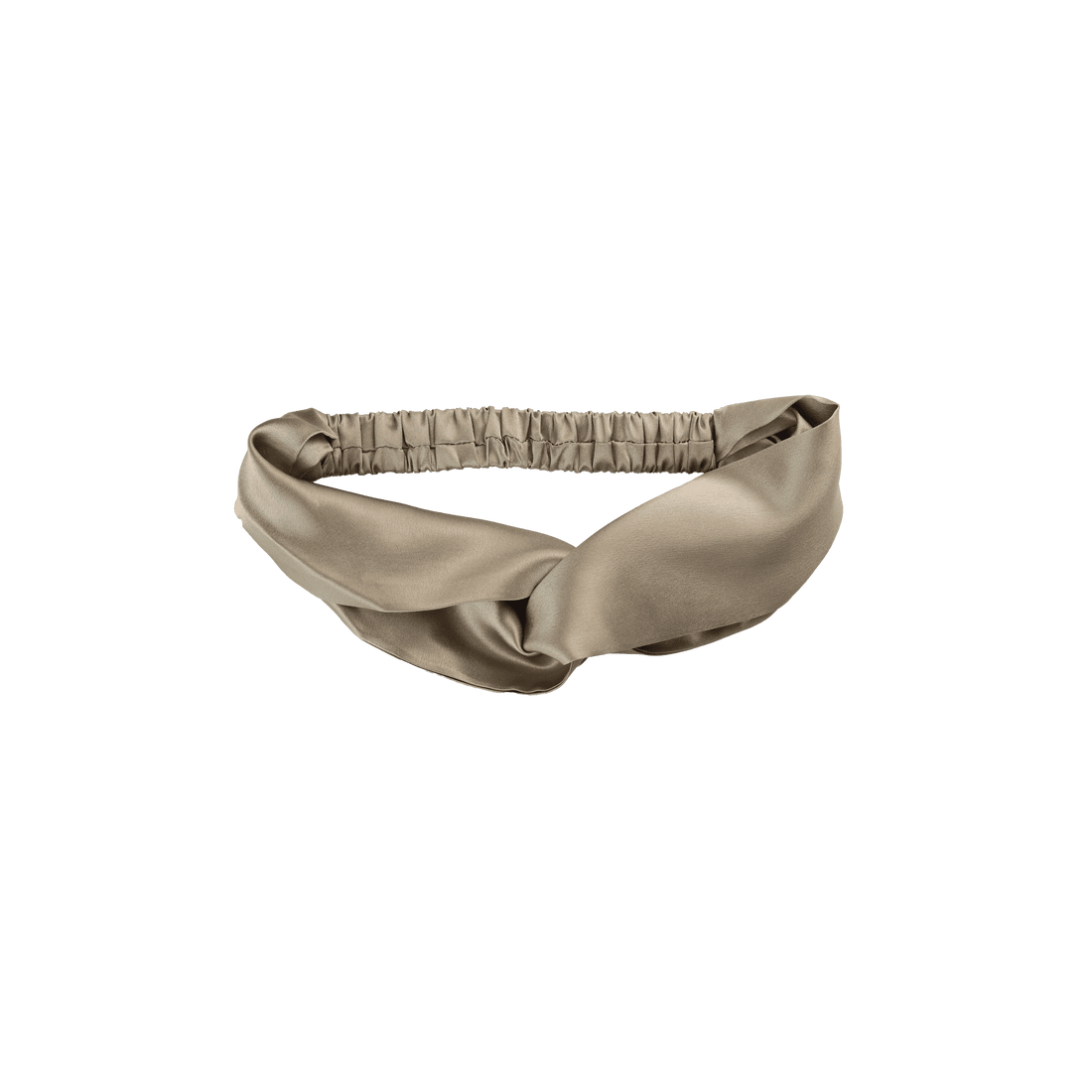 Natural Silk Headband, 25 Momme - Khaki