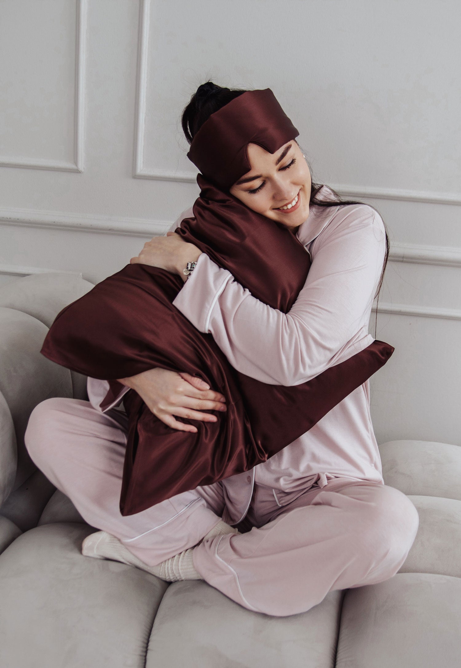 Premium Natural Silk Pillowcase - Choco Brown