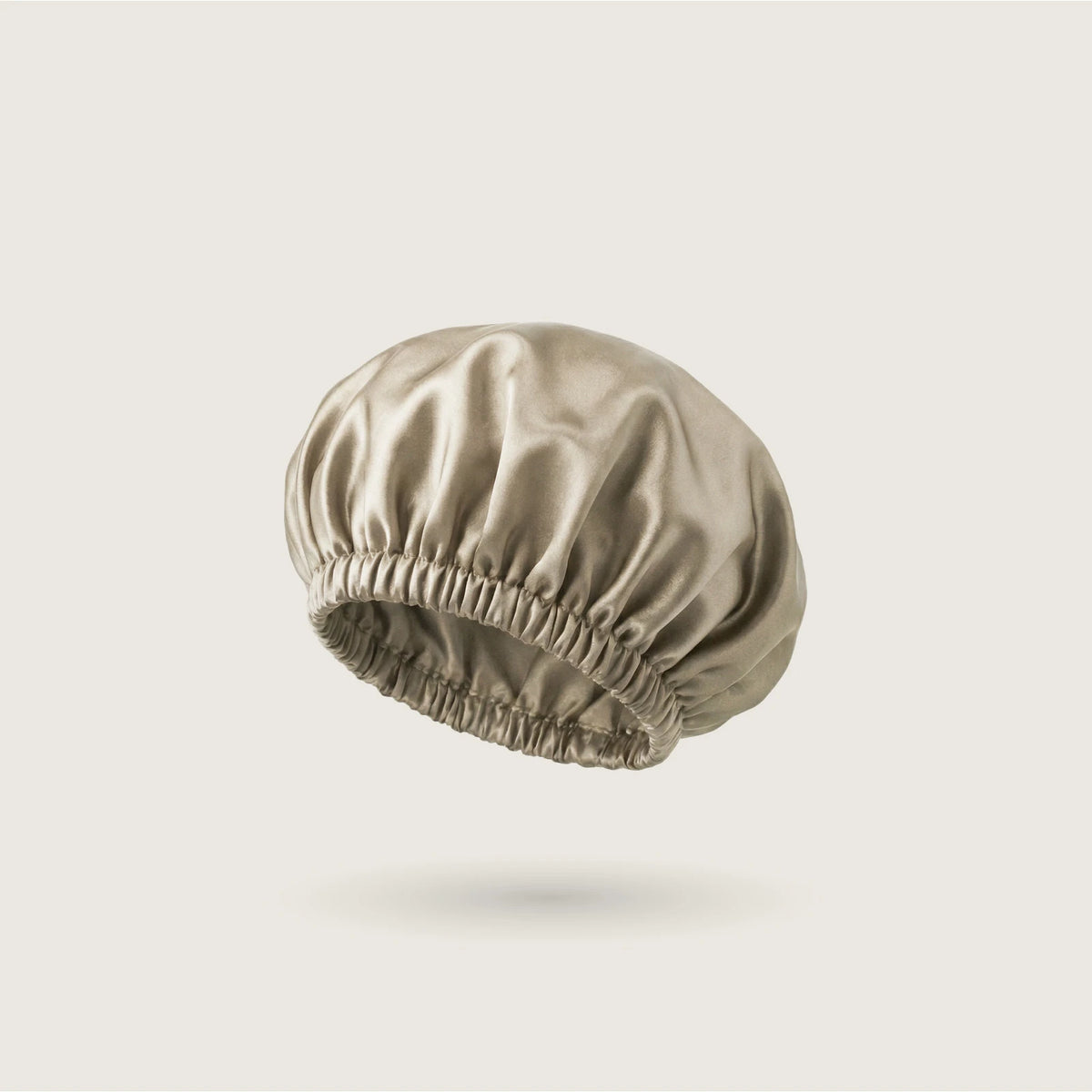 Classic double-layer silk bonnet in Desert Dune for sleeping, 100% mulberry silk, 23 momme, OEKO-TEX certified – SilkWide