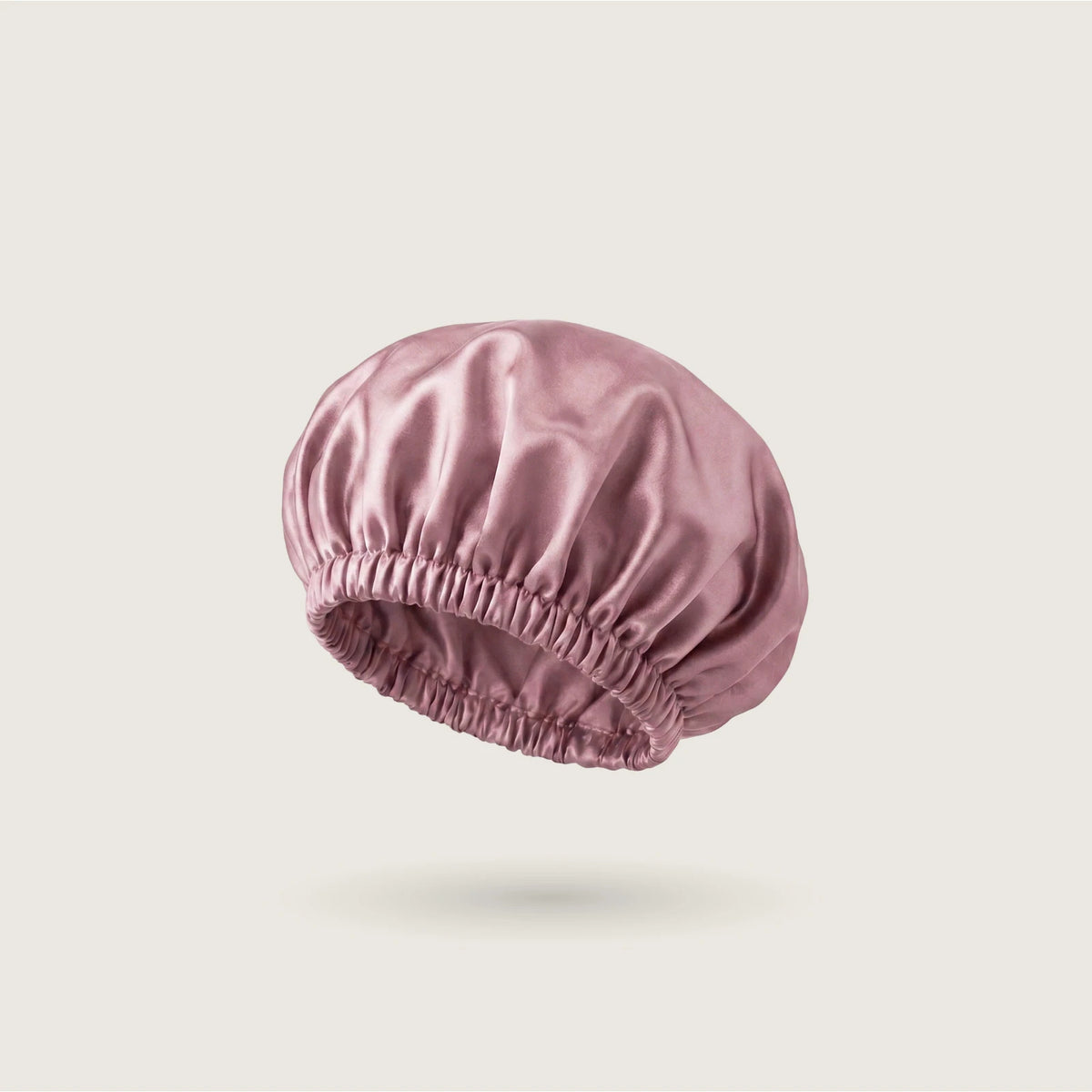 Classic double-layer silk bonnet in Pale Mauve for sleeping, 100% mulberry silk, 23 momme, OEKO-TEX certified – SilkWide