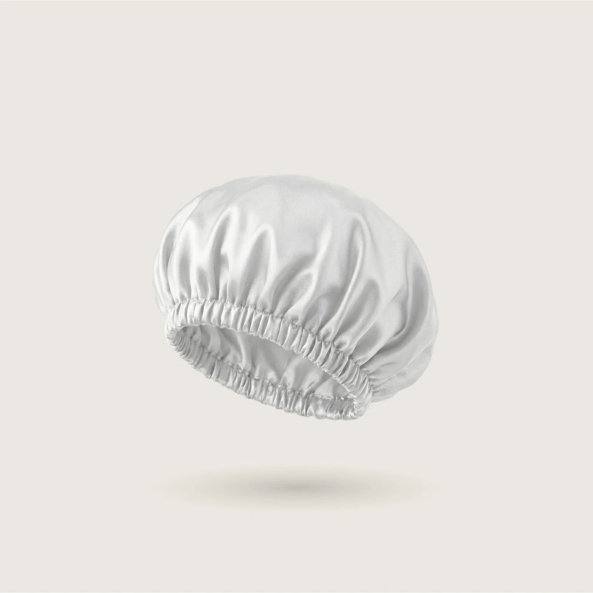 Bonnet de nuit classique en soie double couche, coloris: Argent, 100 % soie de mûrier, 23 momme, certification OEKO-TEX – SilkWide