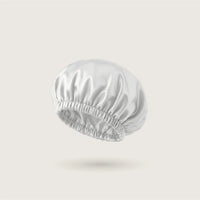 Classic double-layer silk bonnet in Stardust Silver for sleeping, 100% mulberry silk, 23 momme, OEKO-TEX certified – SilkWide