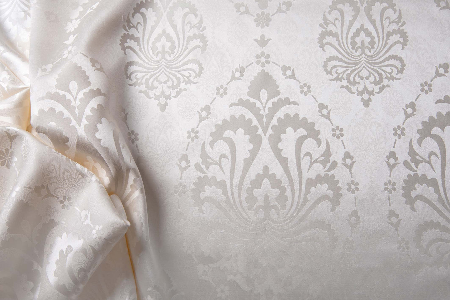Jacquard Silk Duvet Cover Set - Damask Nature