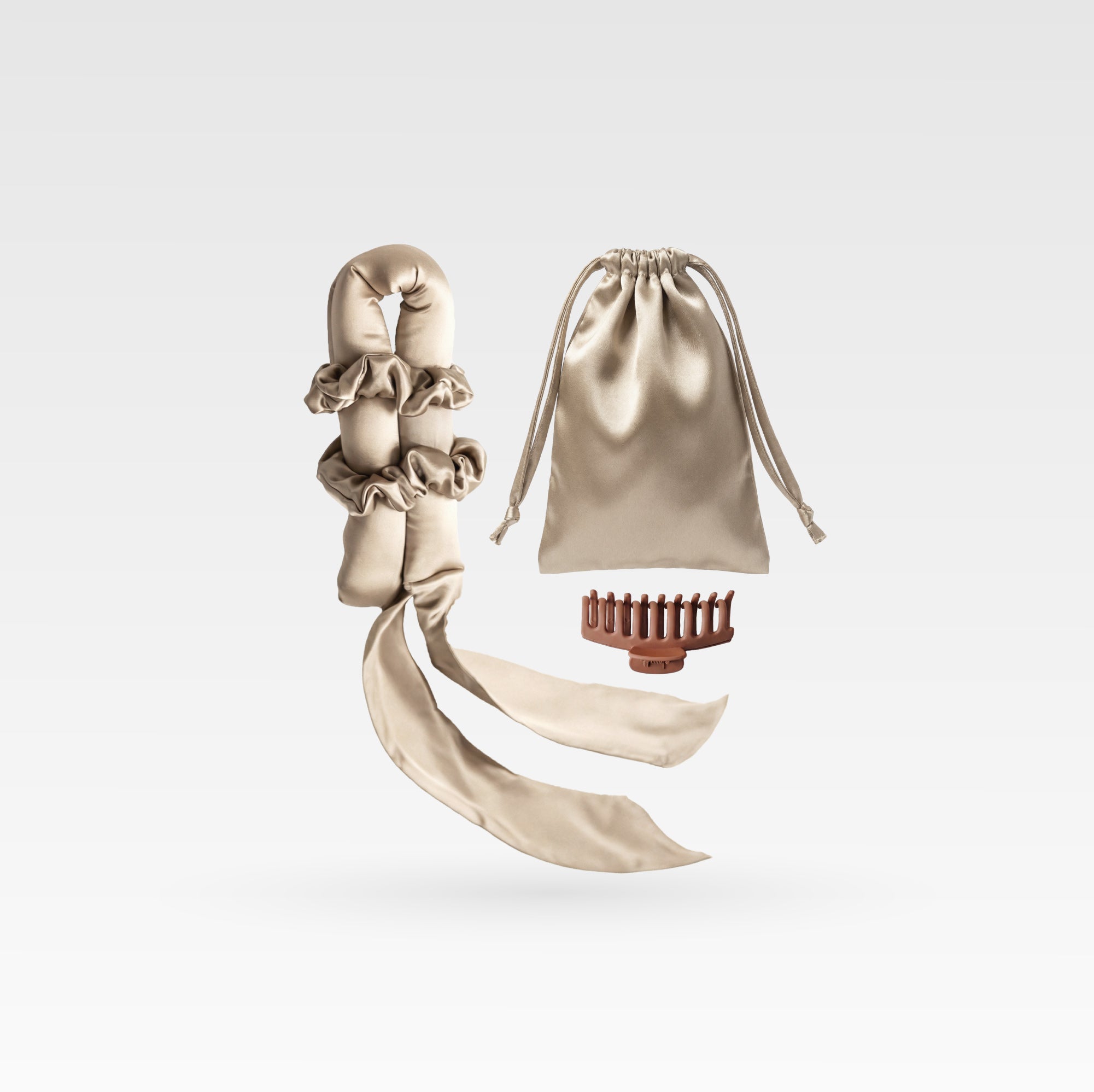 Rizador de pelo sin calor de seda - Caqui