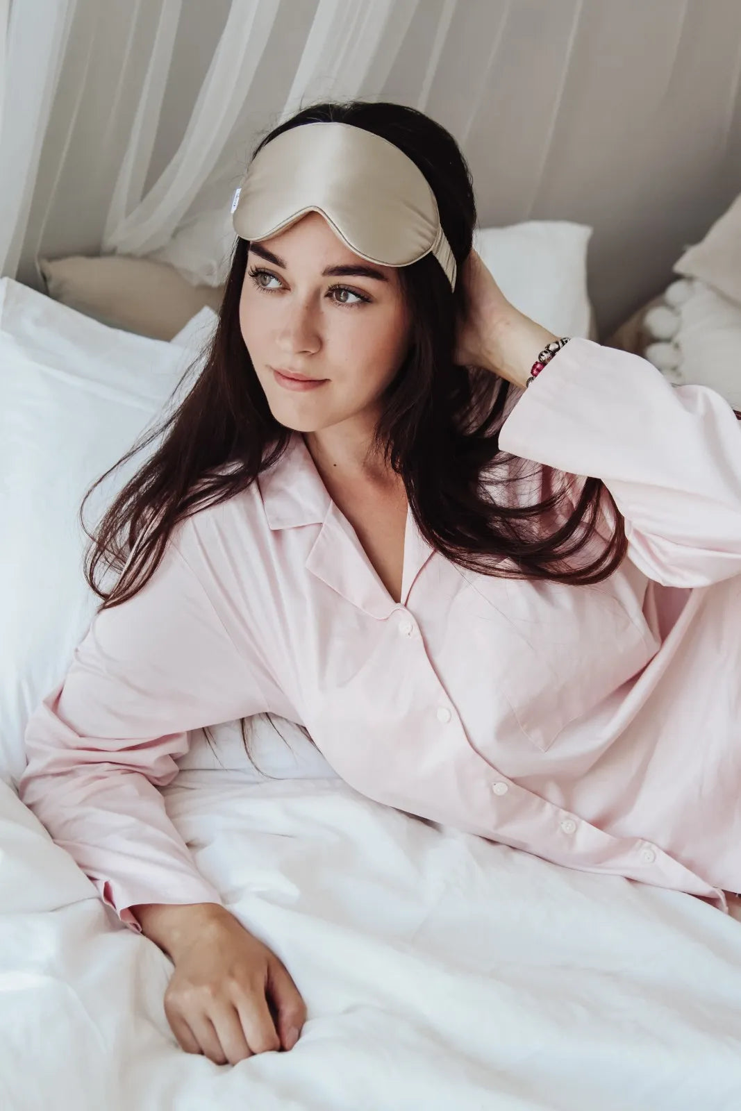 Premium LashProtect Silk Sleep Mask - Desert Dune