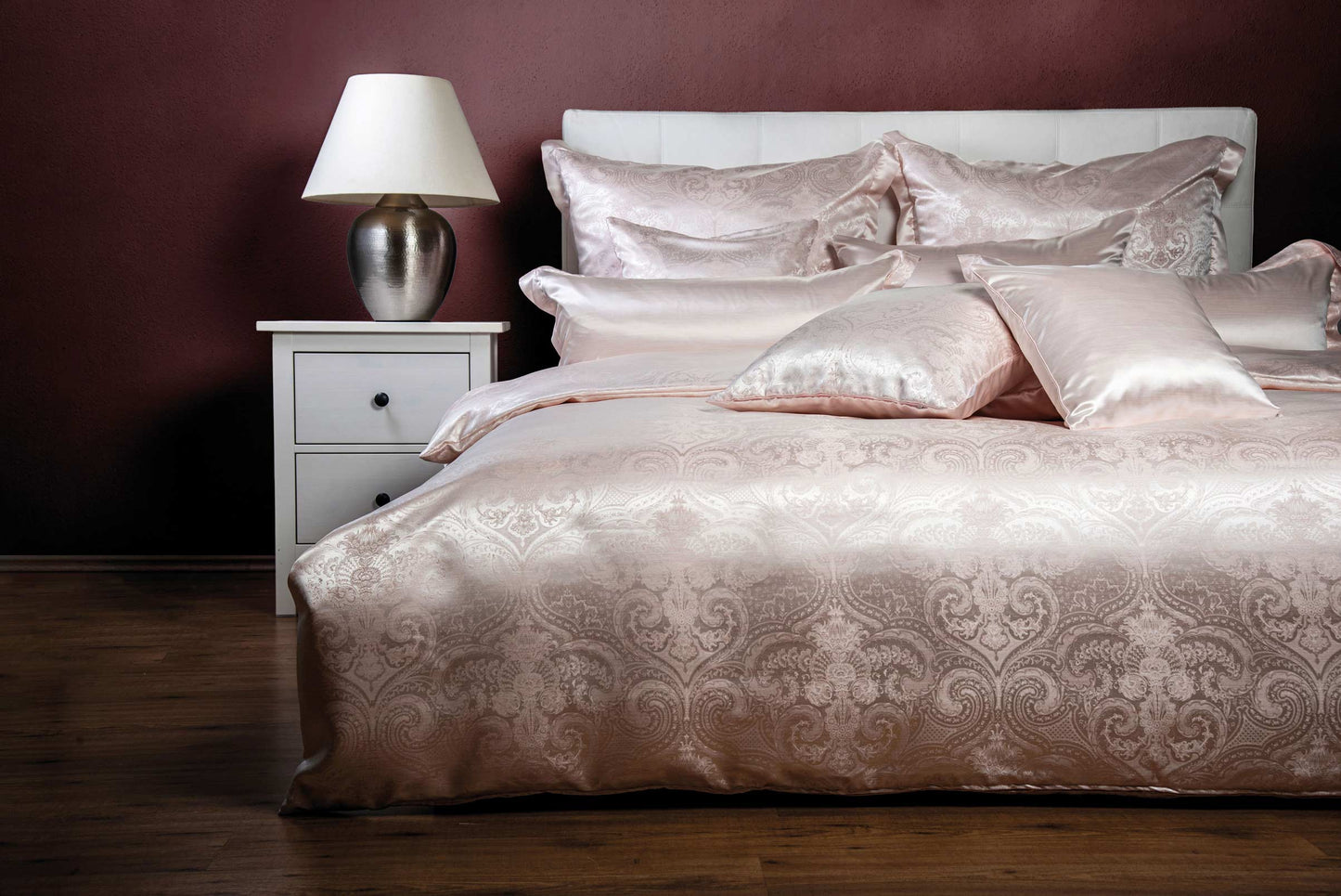 Jacquard Silk Duvet Cover Set - Ela