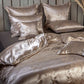 Juego de cama de lujo de seda jacquard - Hazel Tussah
