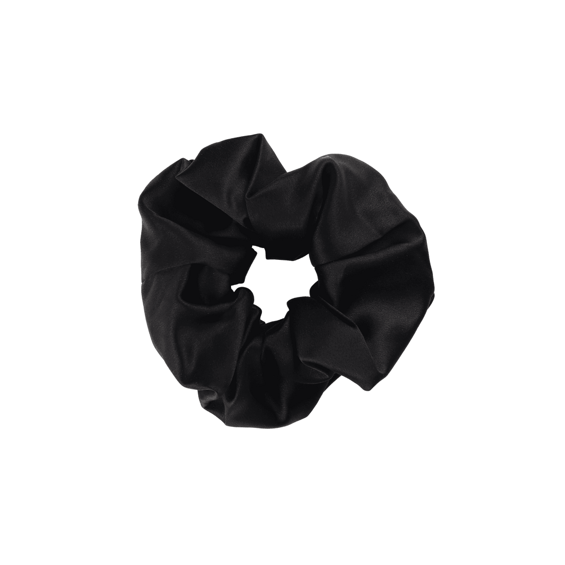 Natural Silk Scrunchie - Large, 25 Momme - Black