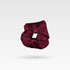 large size silk scrunchie hair tie from 100% natural mulberry silk in bordeaux color