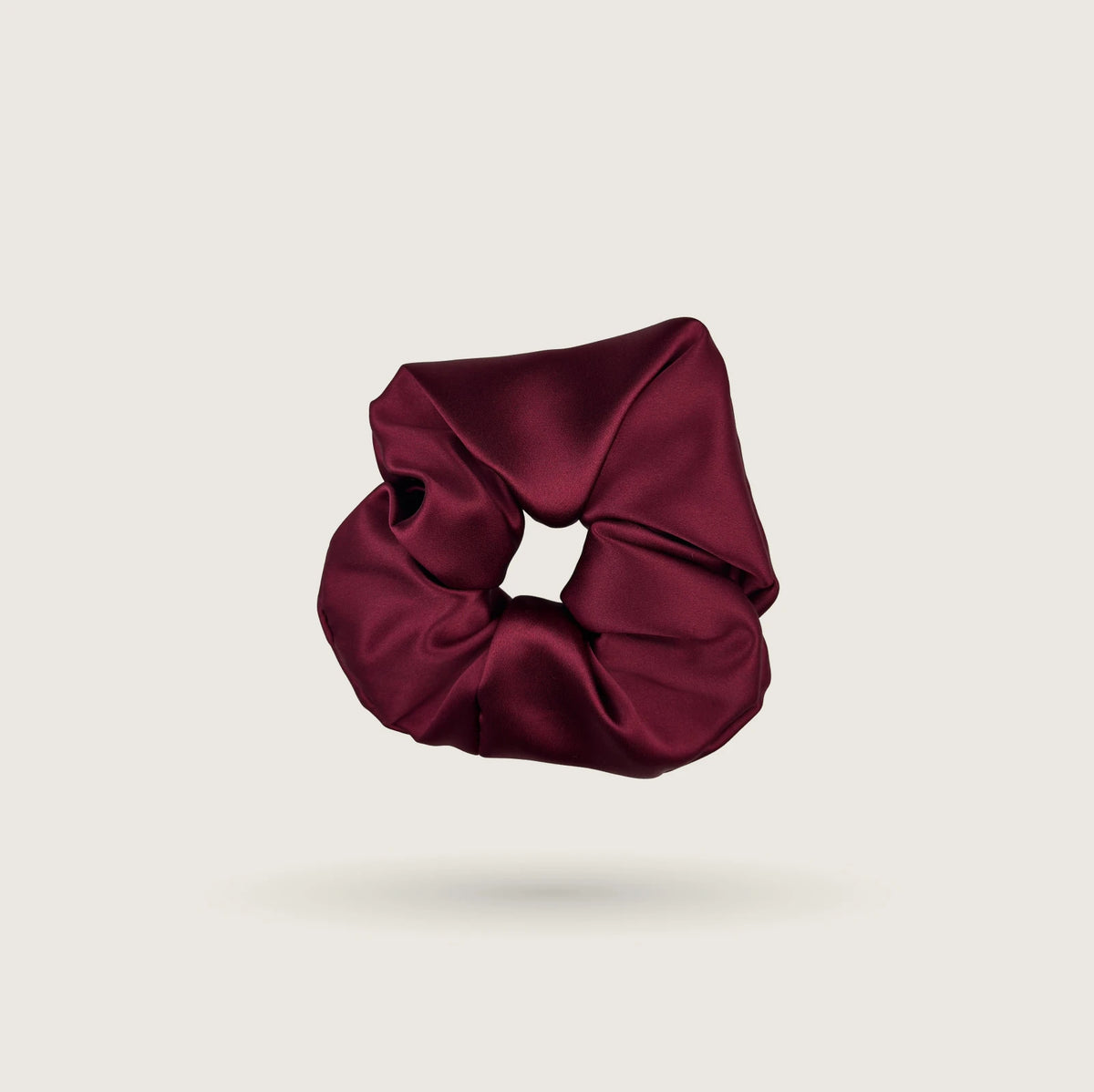 Large Bordeaux silk scrunchie, 6 cm wide, made of 100% mulberry silk, 23 momme, OEKO-TEX certified – SilkWide