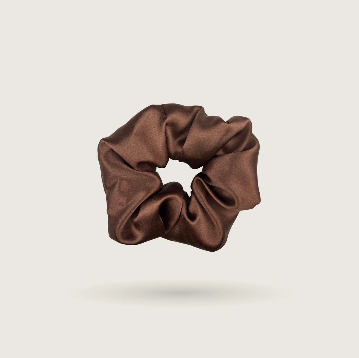 Large Choco Brown silk scrunchie, 6 cm wide, made of 100% mulberry silk, 23 momme, OEKO-TEX certified – SilkWide