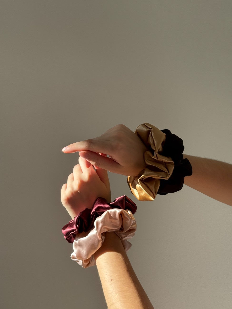 lielās dabīga zīda matu gumijas