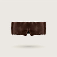 Large Choco Brown silk sleep mask with adjustable strap, 100% mulberry silk, 23 momme, OEKO-TEX certified – SilkWide