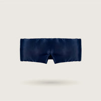 Large Deep Navy silk sleep mask with adjustable strap, 100% mulberry silk, 23 momme, OEKO-TEX certified – SilkWide