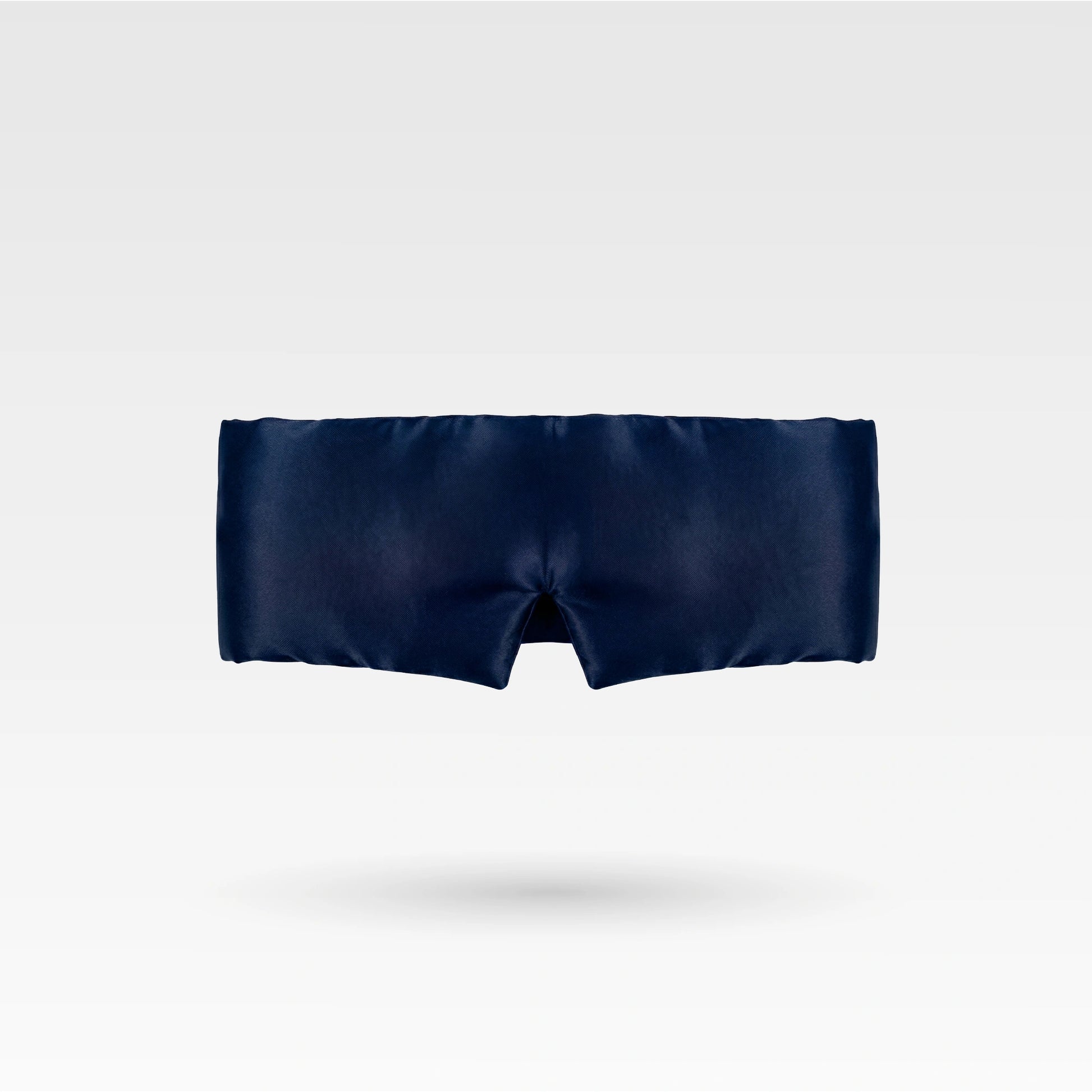 premium quality large adjustable mulberry silk sleep mask in deep navy color
