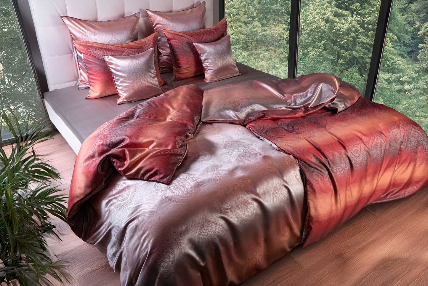 Juego de cama de lujo de seda jacquard - Lyra