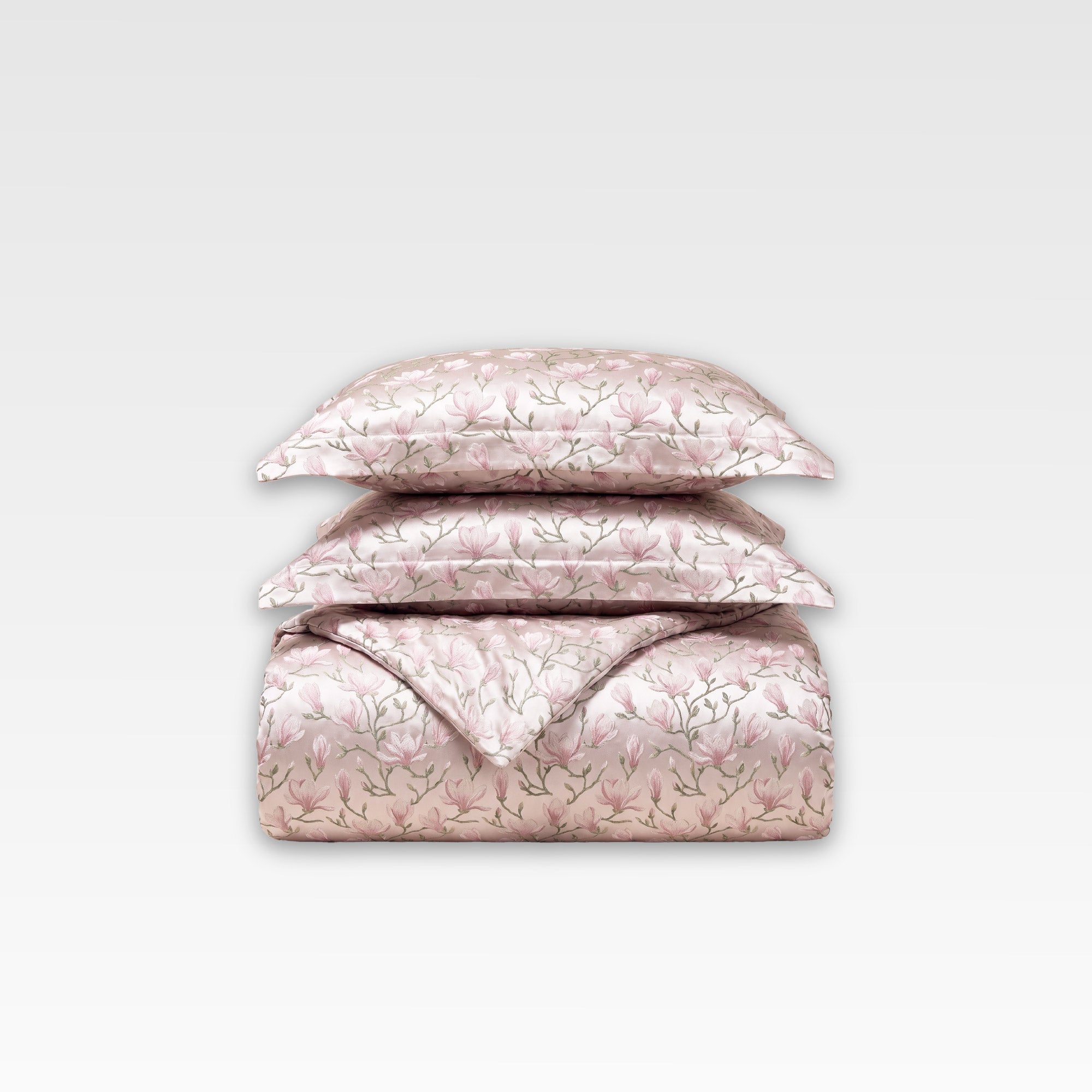 Jacquard Silk Duvet Cover Set - Magnolia