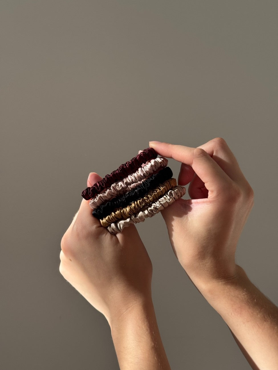 mazās zīda matu gumijas no 22 momme mulberry zīda