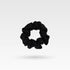 medium size silk scrunchie hair tie from 100% natural mulberry silk in black color