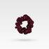 medium size silk scrunchie hair tie from 100% natural mulberry silk in bordo color