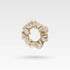 medium size silk scrunchie hair tie from 100% natural mulberry silk in champagne color
