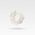 medium size silk scrunchie hair tie from 100% natural mulberry silk in white color