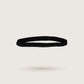 Minimal thin elastic silk headband in Midnight Black, 100% mulberry silk, 23 momme, OEKO-TEX certified – SilkWide