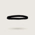 Minimal thin elastic silk headband in Midnight Black, 100% mulberry silk, 23 momme, OEKO-TEX certified – SilkWide
