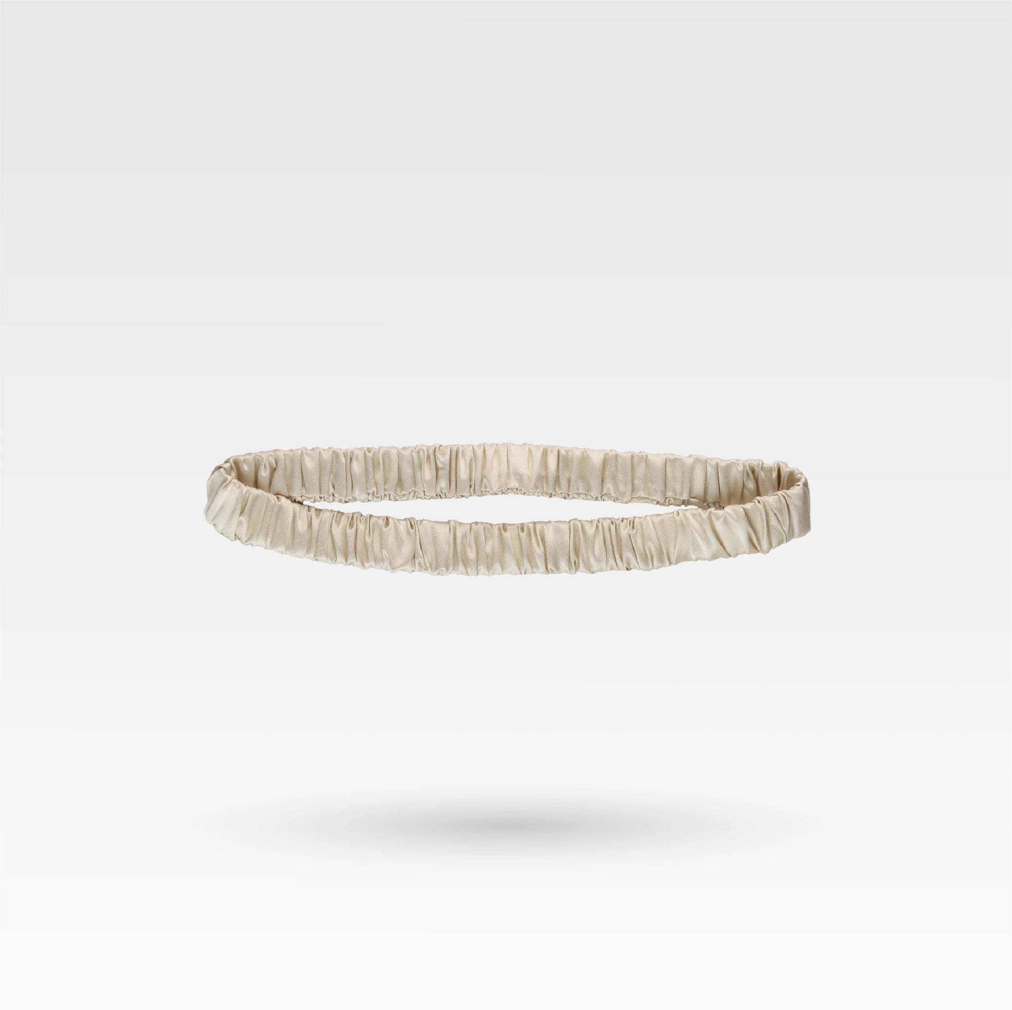 Minimal Natural Silk Headband - Golden Chapmpagne