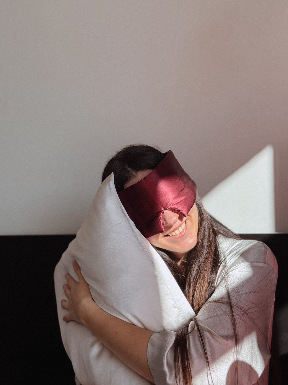 Premium Large Silk Sleep Mask - Bordeaux